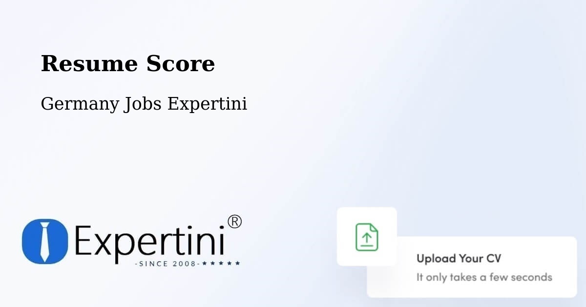 Resume Score & Job Description Match Tool – Bornheim - Germany Jobs Expertini